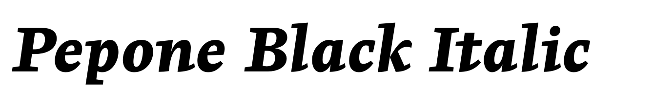 Pepone Black Italic